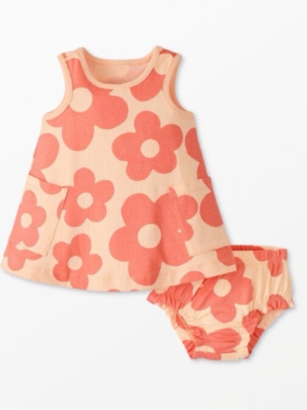 Hannah Andersson Baby Sleeveless Pocket Dress & Bloomer Set